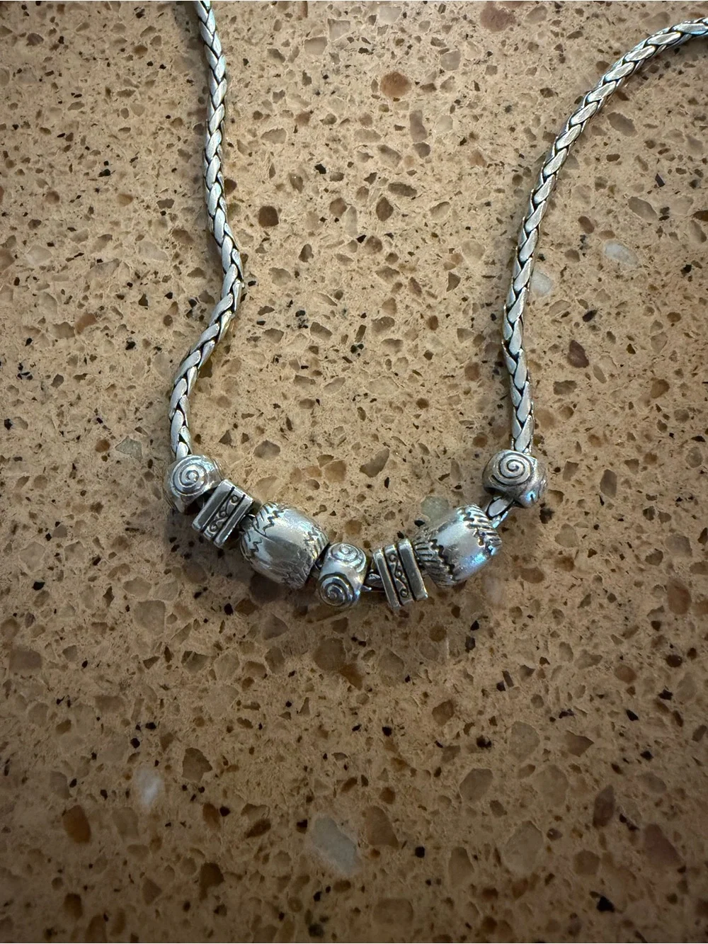 Brighton Silver-Tone Beaded Chain Necklace